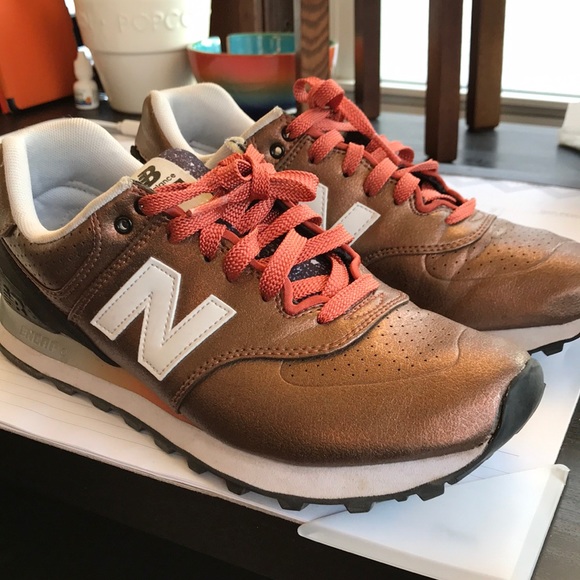 new balance 574 copper rose